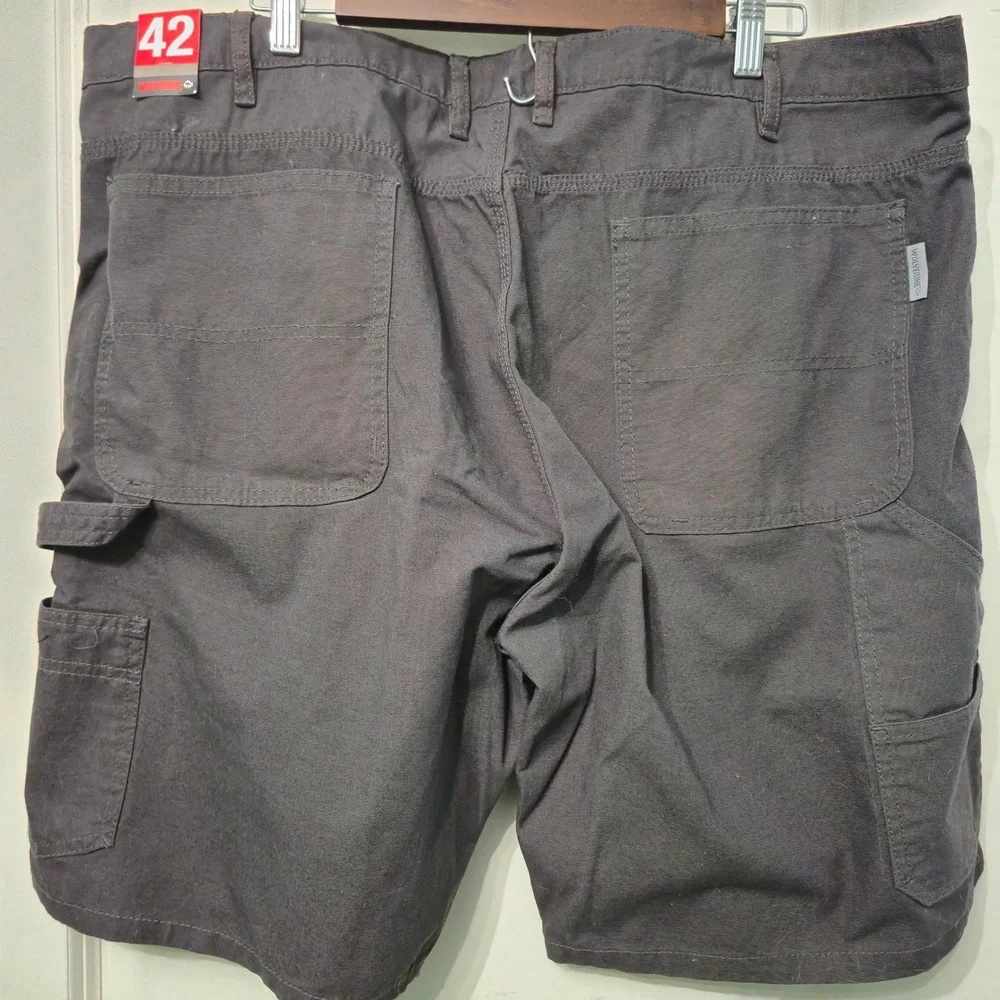 Wolverine Mens Carpenter Shorts Gray Cotton Canvas Utility Work Shorts Size 42